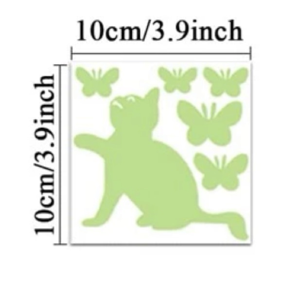 Luminous Cat Wall / Mirror  Decor Decal - Picture 2 of 4
